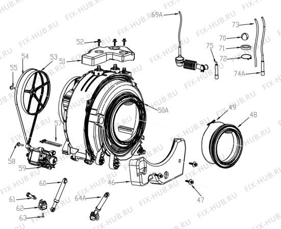 Взрыв-схема комплектующей Zoppas Z805A - Схема узла Functional parts 267